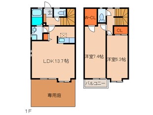 スプレンディ－ドＥの物件間取画像